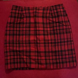 Eddie Bauer Women’s 12 Wool Blend Skirt Red Plaid